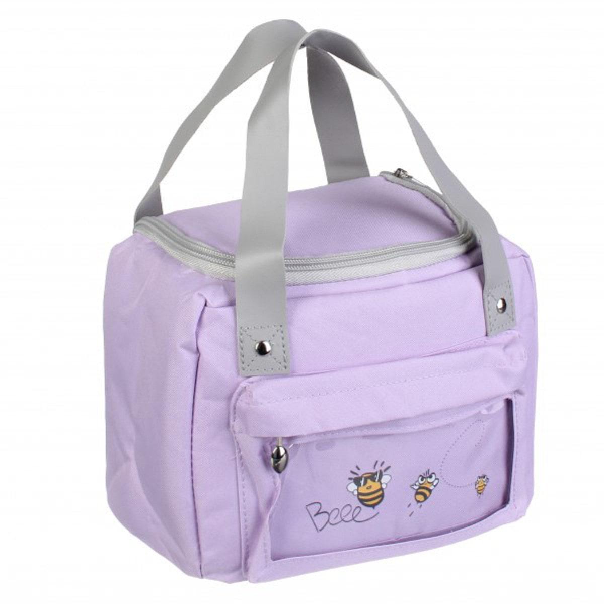 Ланч-бокс прямоугольный с прозрачным карманом Фиолетовый