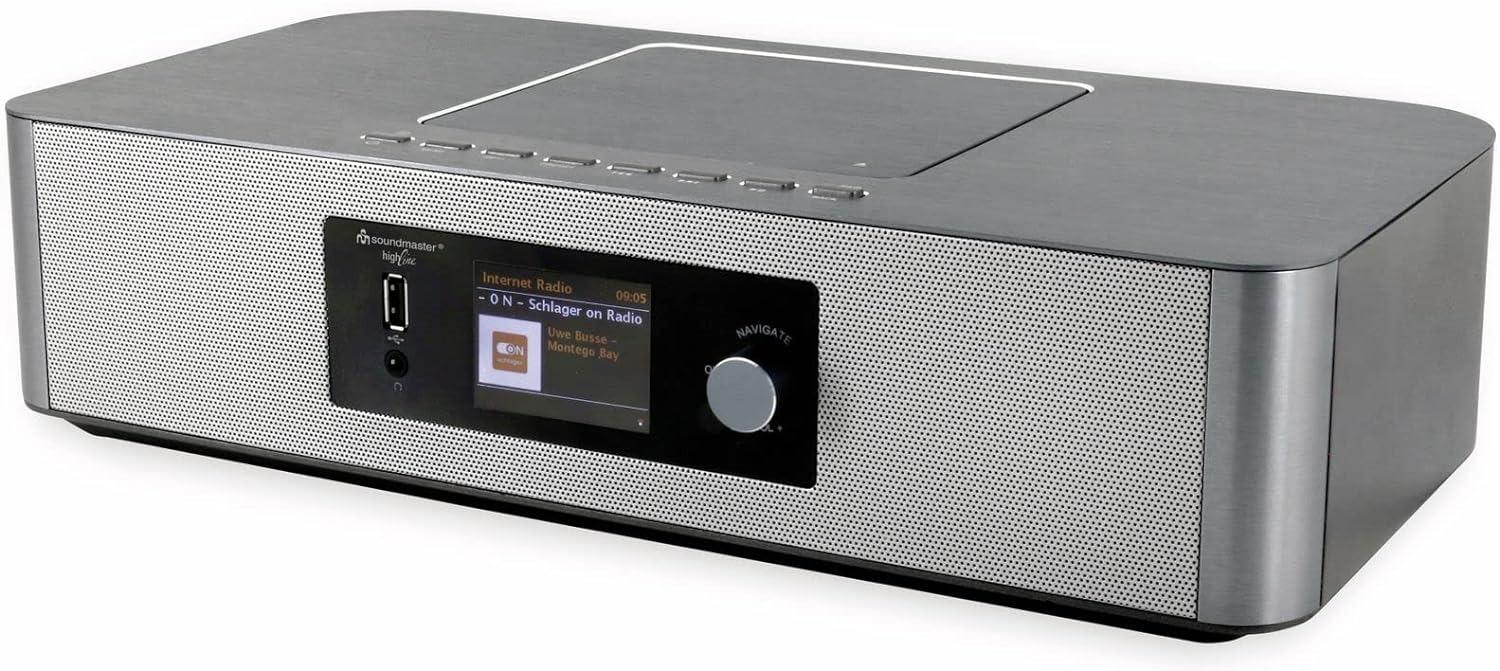 Центр музыкальный с интернет-радио Soundmaster ICD2020WE DAB+ FM-радио CD-MP3 Bluetooth Серебристый