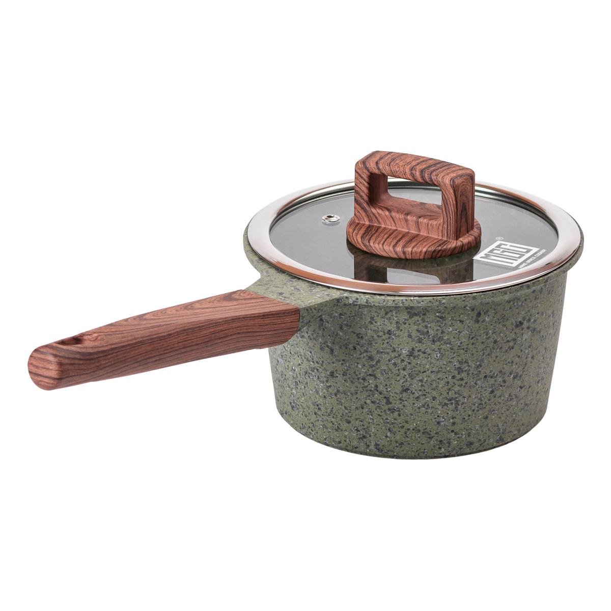 Ковш сотейник алюминиевый MGC с антипригарным покрытием 1,6 л Зеленый