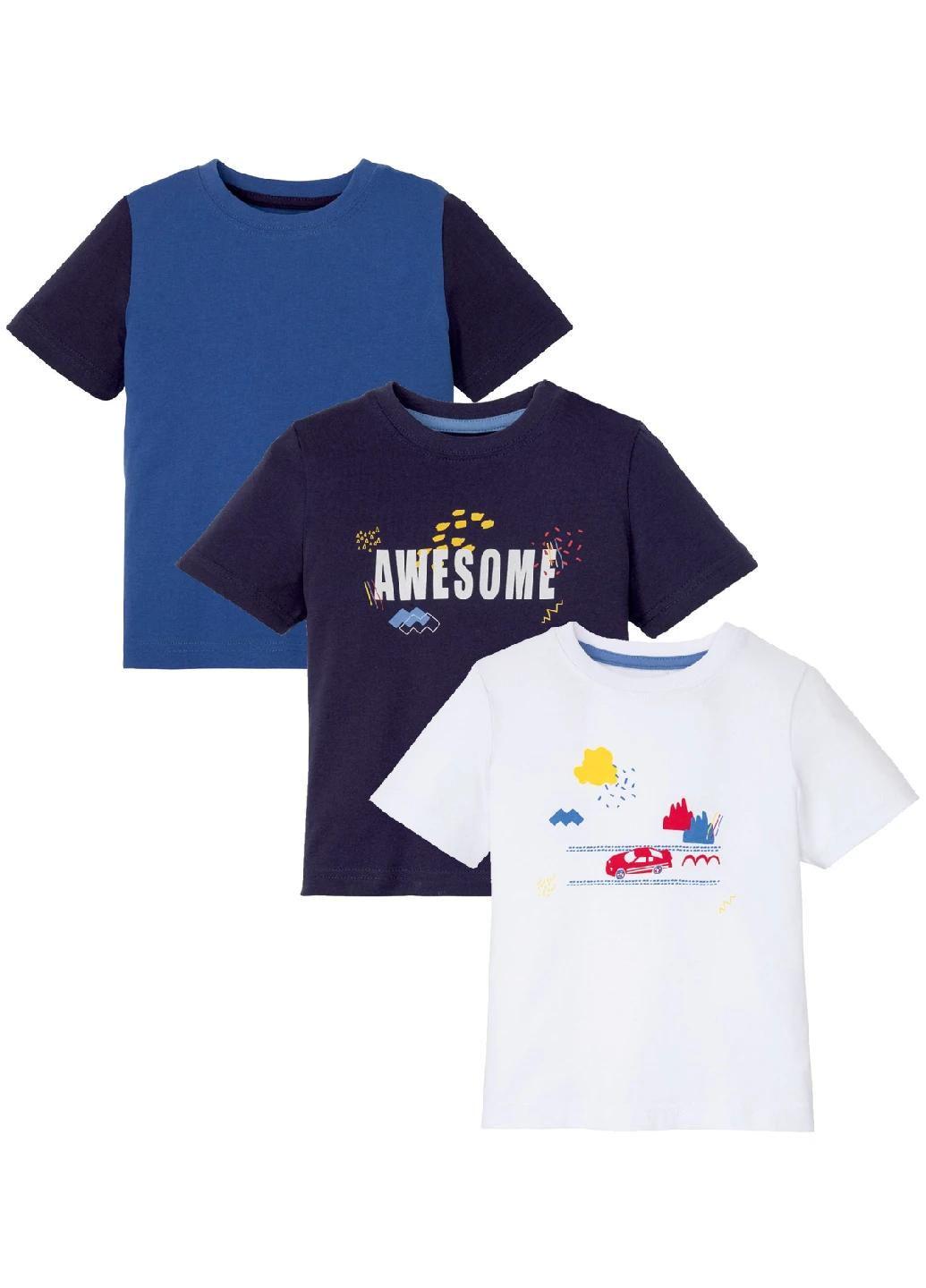 Набір футболок хлопчика Lupilu бавовна 98-104 см 3 шт. (VFB120DC_98-104)