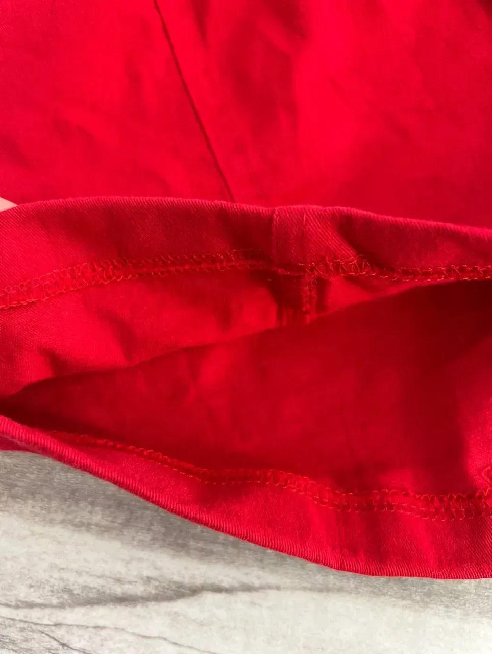 Шорти жіночі коттон A-N 5701 пояс резинка з ременем короткі підворот L Червоний (2113) - фото 5