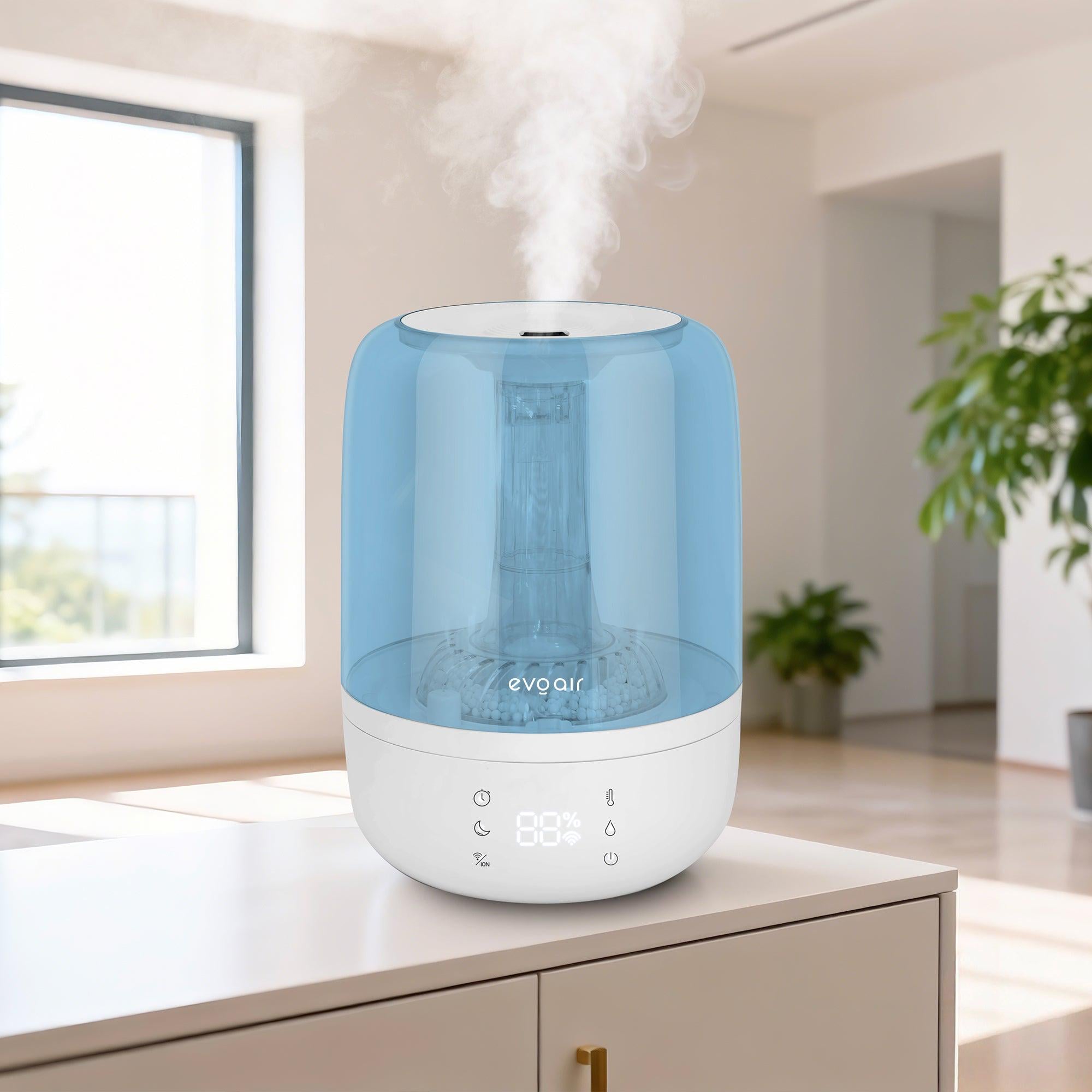 Увлажнитель воздуха EvoAir LUNOBLU Smart Wi-Fi 2,5л до 30 м2 датчик влажности и температуры