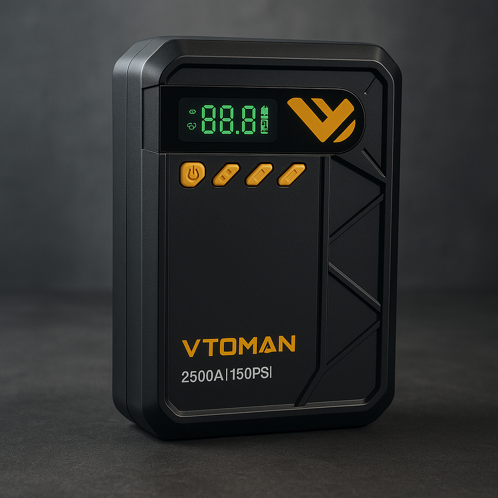Пусковое устройство VTOMAN X4 2500A с компрессором 150 PSI Jump Starter 12В для авто до 8,5 л дизель до 6 л - фото 4 Пусковое устройство VTOMAN X4 2500A с компрессором 150 PSI Jump Starter 12В для авто до 8,5 л дизель до 6 л - фото 4