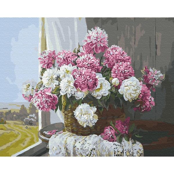 Картина по номерам Brushme GX29430 Букет пионов у окна 40х50 см (1377066008) Картина по номерам Brushme GX29430 Букет пионов у окна 40х50 см (1377066008)
