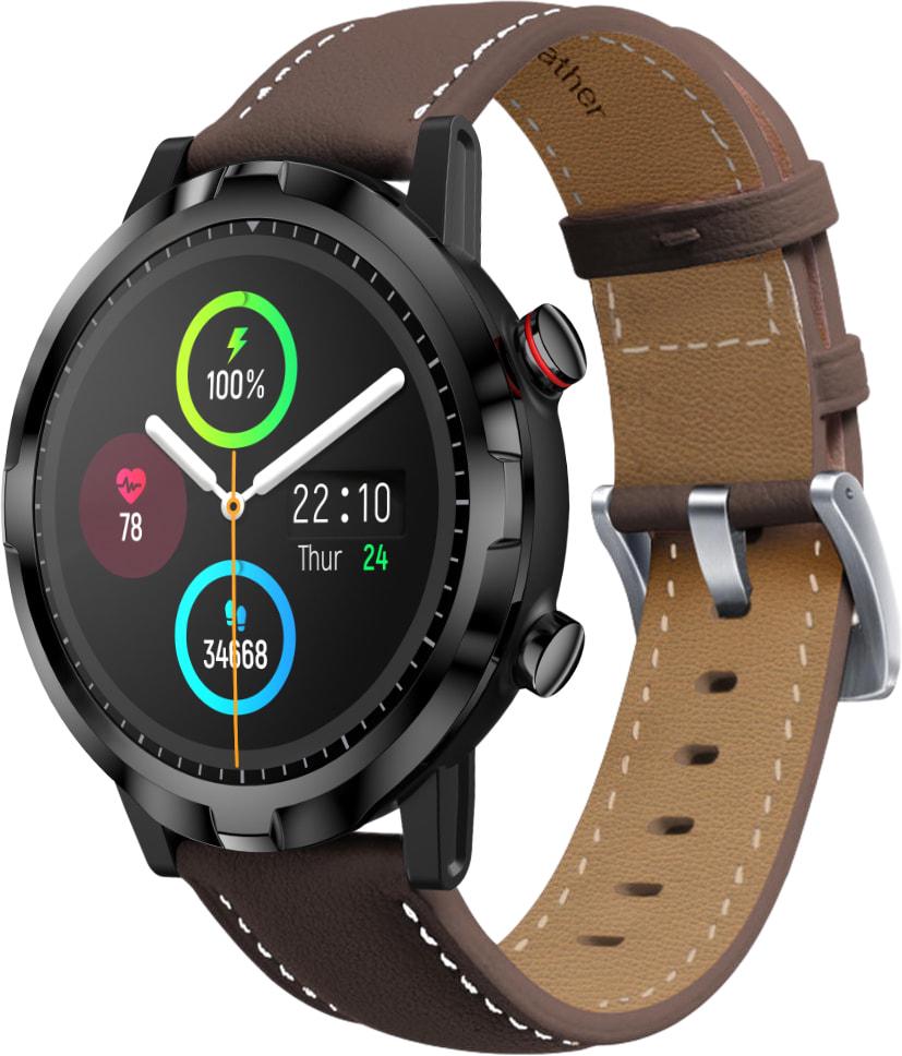Ремінець шкіряний Folsa для Haylou Smart Watch RT LS05S Dark Brown (31561-05)