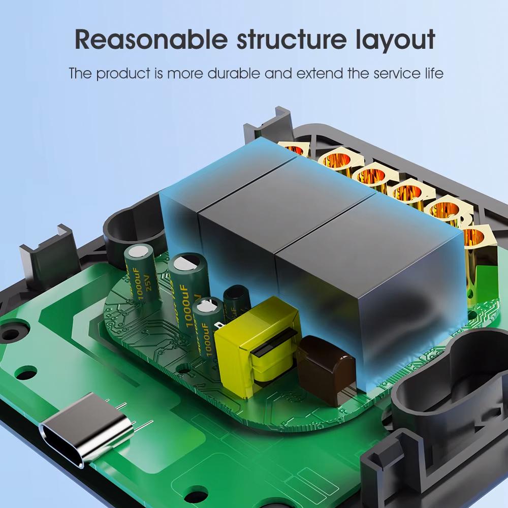 Вимикач механічний Tuya RF433 EU Wi-Fi на дві лінії Чорний (MG-KG120-B2-WIF-433-EU-C) - фото 6