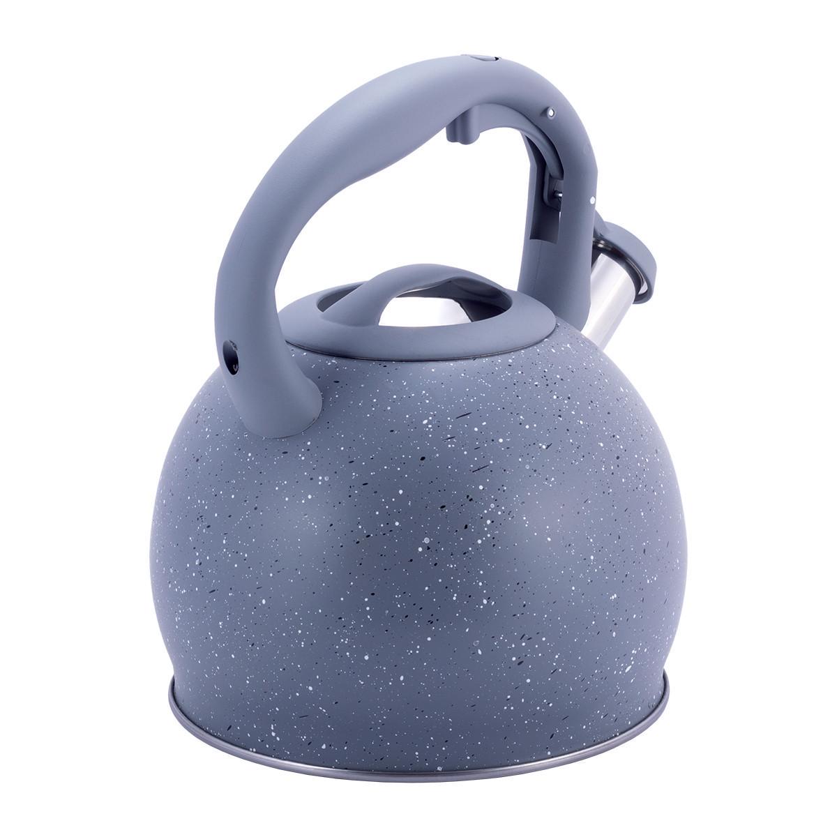 Чайник Kamille KM-1074 з нержавіючої сталі зі свистком і ручкою soft-touch 3 л Сірий (1714623728) - фото 6 Чайник Kamille KM-1074 з нержавіючої сталі зі свистком і ручкою soft-touch 3 л Сірий (1714623728) - фото 6