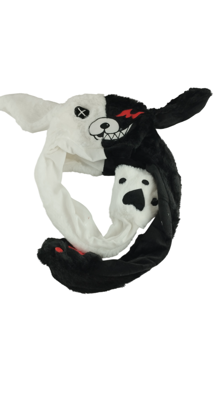 Шапка с ушками Монокума Черно-белый (000025) Шапка с ушками Монокума Черно-белый (000025)