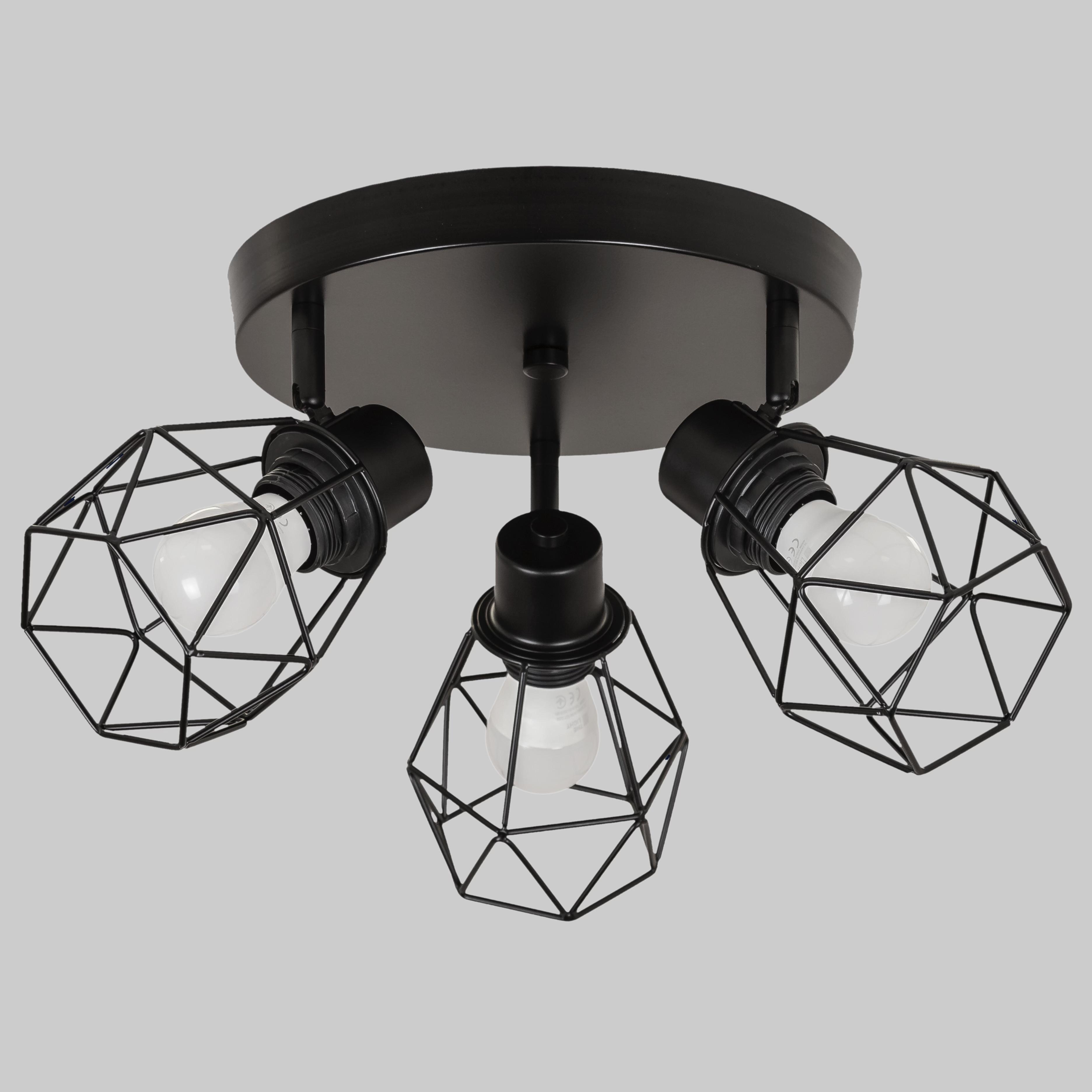 Потолочный светильник с 3 плафонами в стиле лофт Loft Elegance (52-3008)