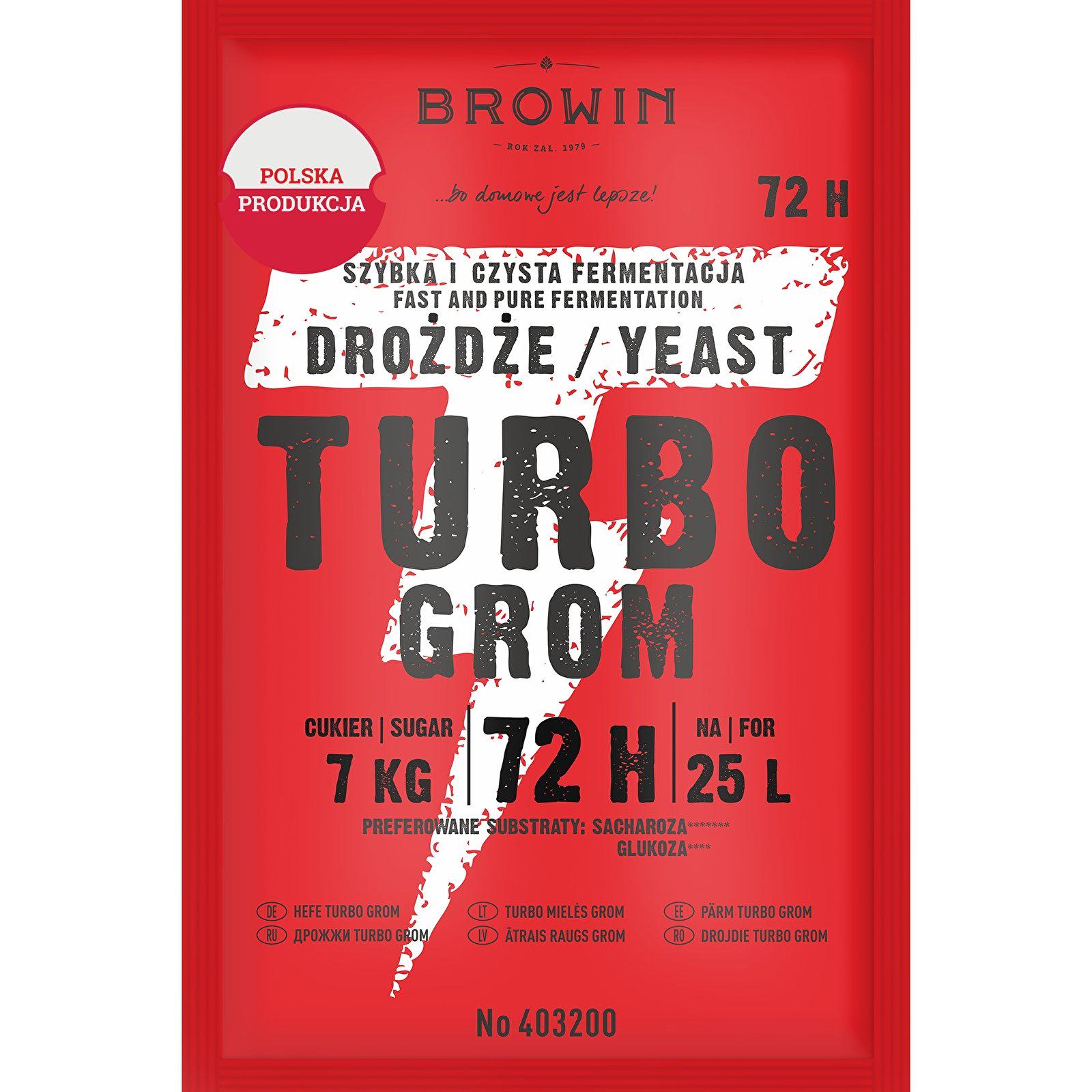 Дріжджі спиртові Browin Turbo Grom 72 г 120 г (403200)