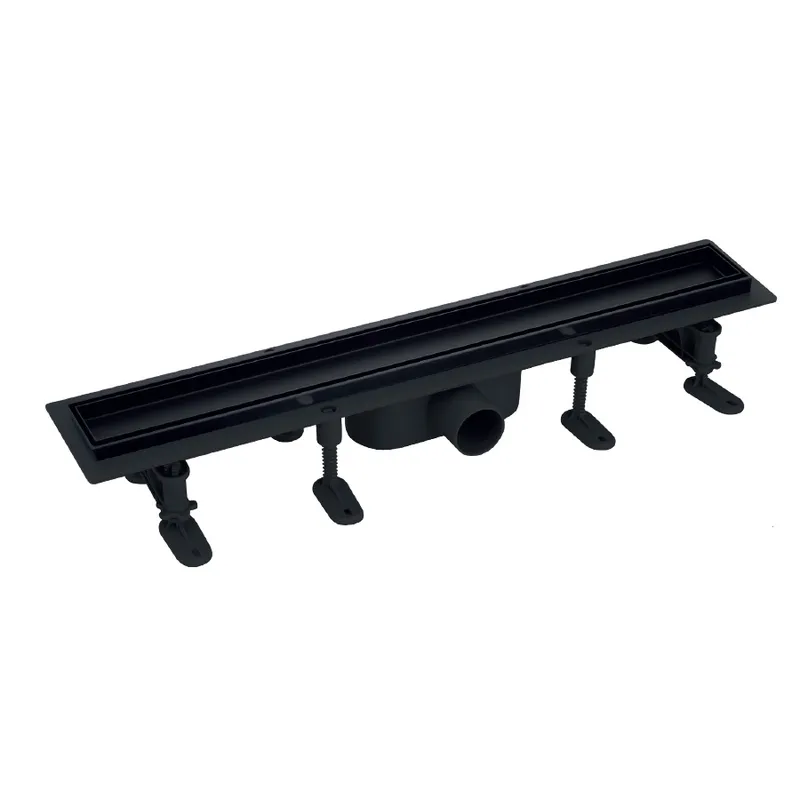 Трап душовий MIXXUS DRAIN-06-30 з пластиковою основою і накладкою 70x300 мм Black (MI6526)