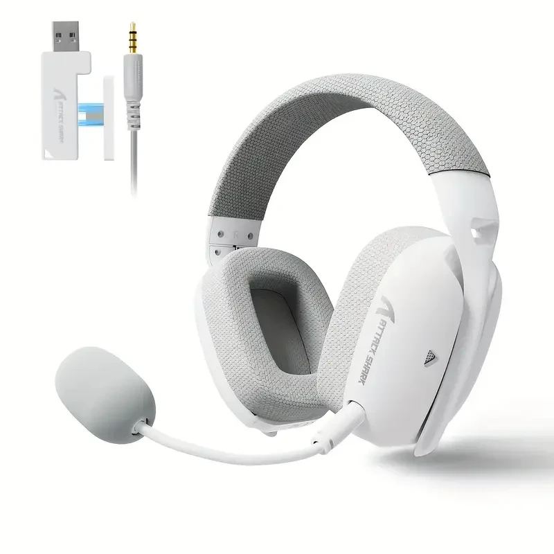 Наушники игровые беспроводные attack shark L80PRO Bluetooth 5.2 2,4G Белый (2675538046)