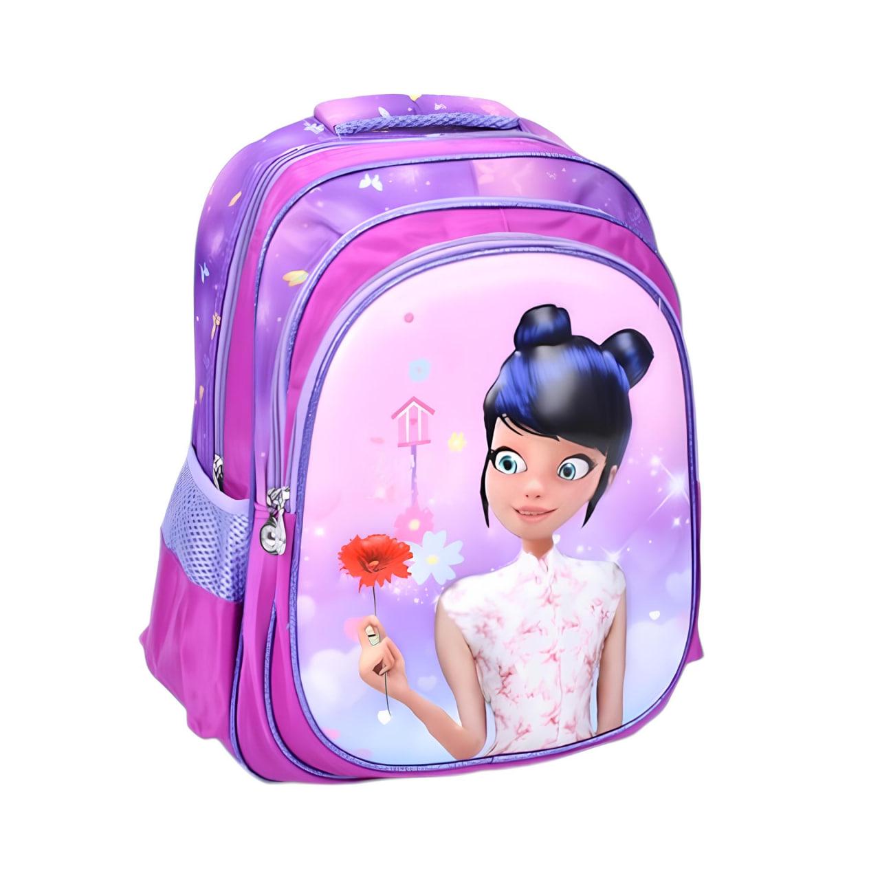 Детский рюкзак FG240502001A с тремя отделениями и принтом Леди Баг Розовый Детский рюкзак FG240502001A с тремя отделениями и принтом Леди Баг Розовый