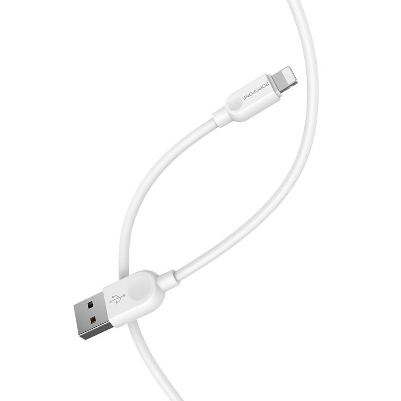 Кабель Borofone BX14 USB Lightning для iPhone 3 м 2,4 A Белый - фото 9