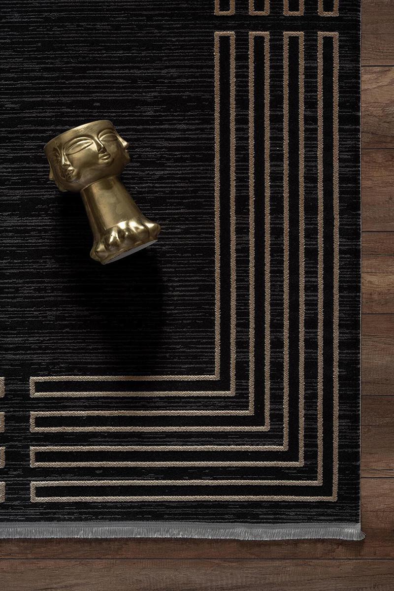 Килим акриловий Taboo Plus dg61c 160x230 см Black/Gold (94371623) - фото 5