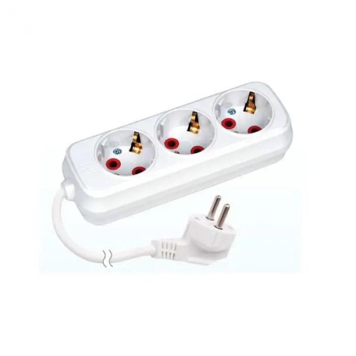 Подовжувач HOROZ ELECTRIC з заземленням та вимикачем 3/3 м 3х1 мм2 16A 250V (200-303-302)