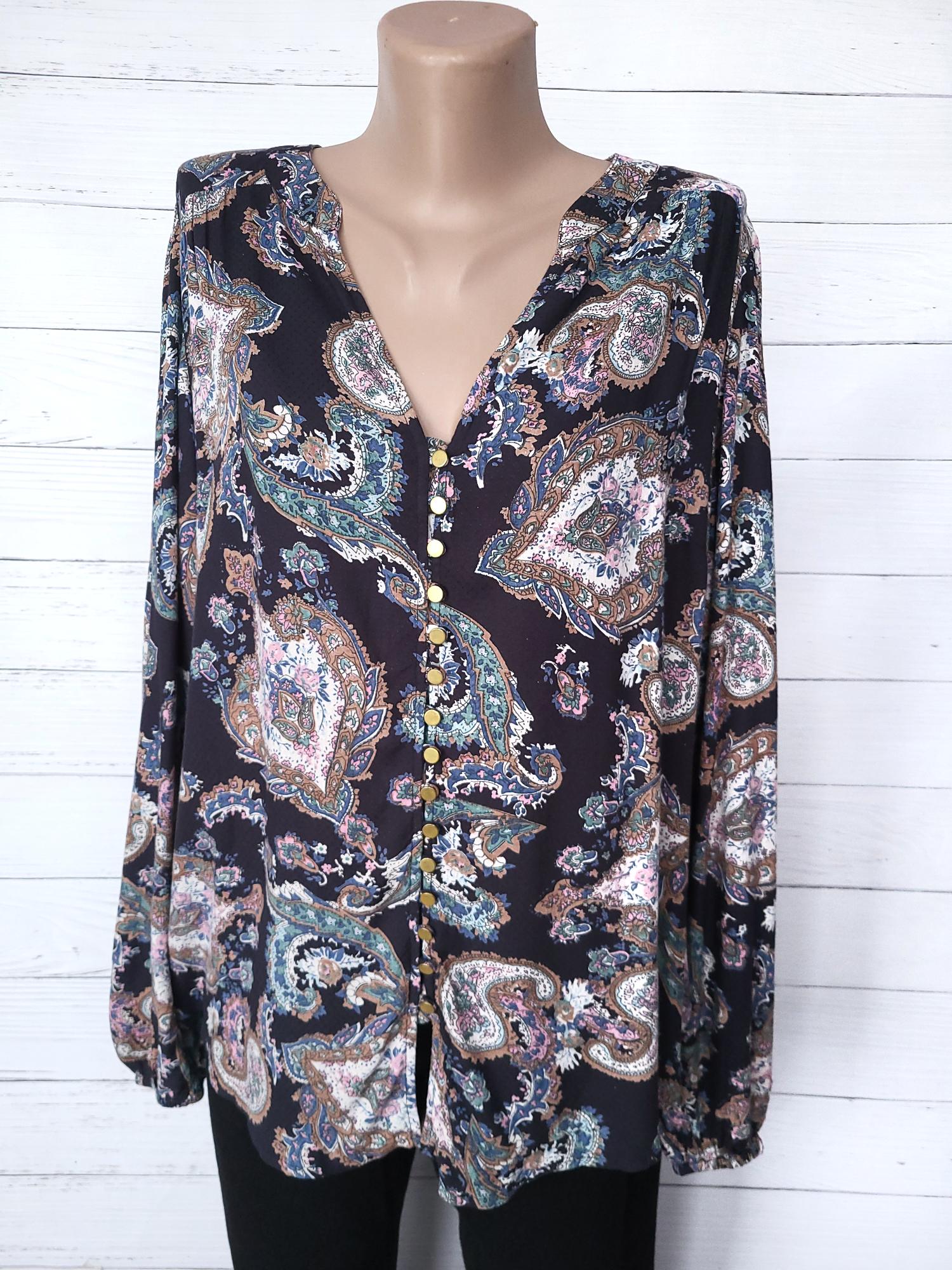 Блузка жіноча батал Zoey 11382 4XL Темно-синій (54)