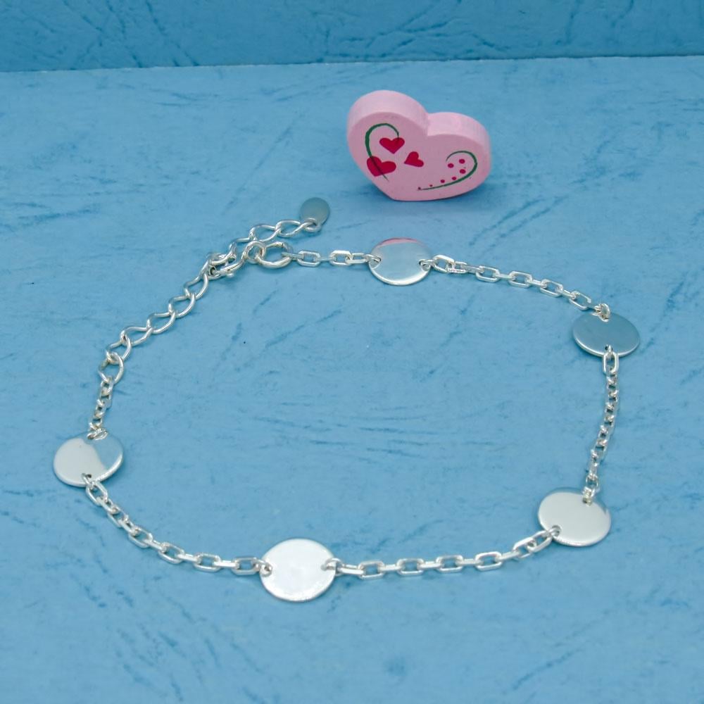 Срібний браслет Монетки