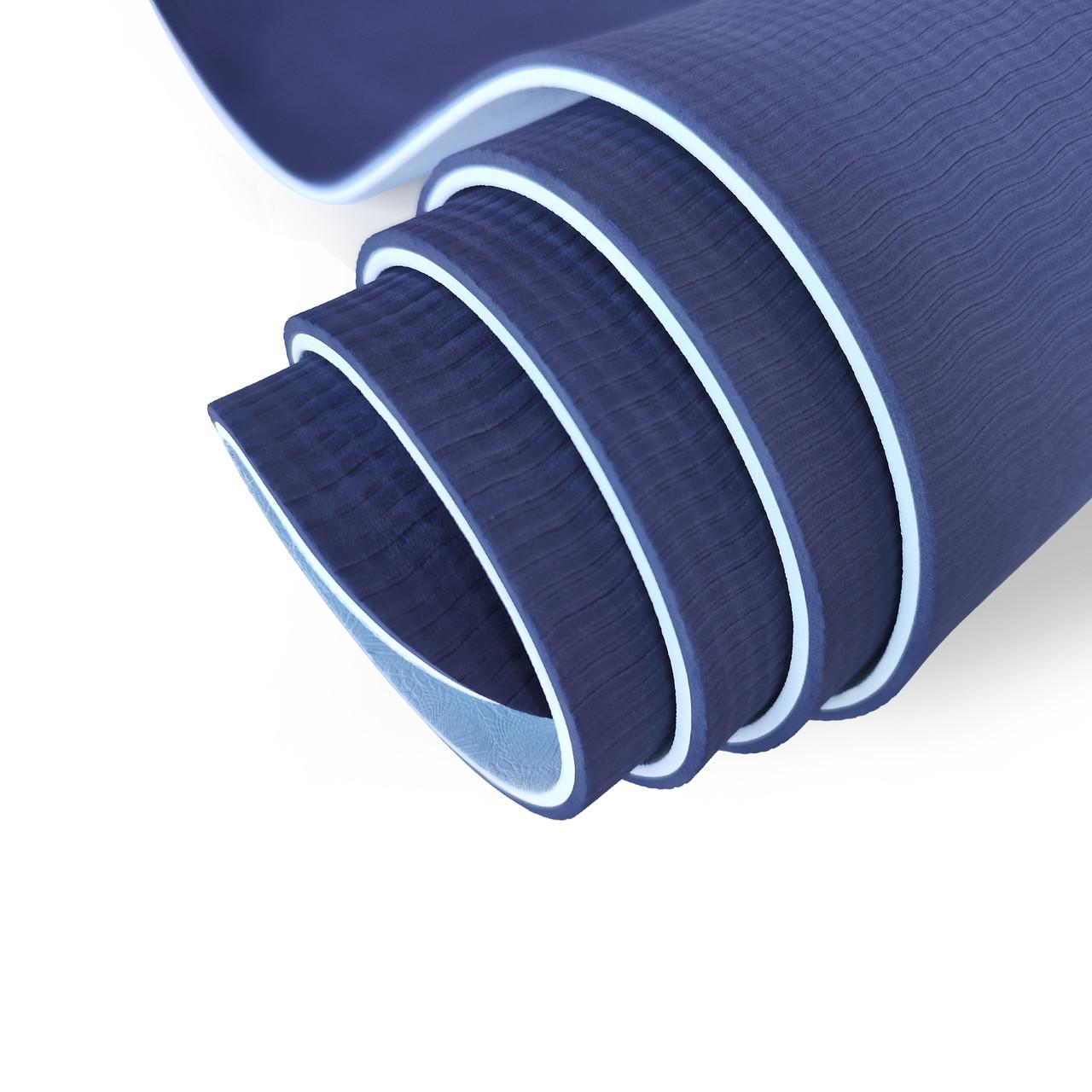 Коврик для фитнеса и йоги Gemini Pro GE-6LDBL TPE/TC 6 мм (2012936392) - фото 3 Коврик для фитнеса и йоги Gemini Pro GE-6LDBL TPE/TC 6 мм (2012936392) - фото 3