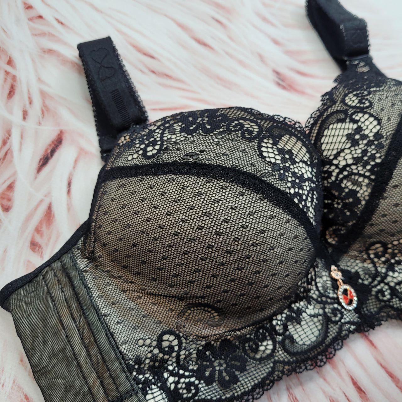 Бюстгалтер мереживний Люся 8111 з пушапом 95C Чорний - фото 3 Бюстгалтер мереживний Люся 8111 з пушапом 95C Чорний - фото 3