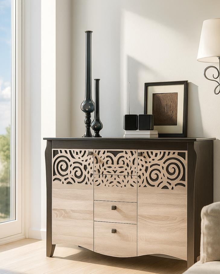 Комод для одежды Мастер Форм Гефест 1360х450х940 мм Венге магия/Дуб сонома (90746) Комод для одежды Мастер Форм Гефест 1360х450х940 мм Венге магия/Дуб сонома (90746)