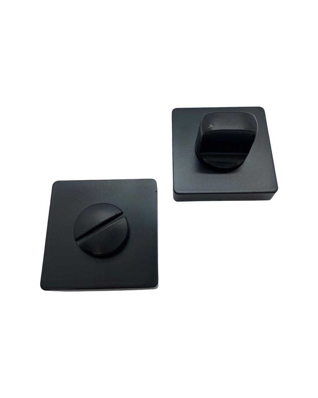 Накладка для дверных ручек Vortex Blackmatte WC квадратная под защелку Черный (230038)