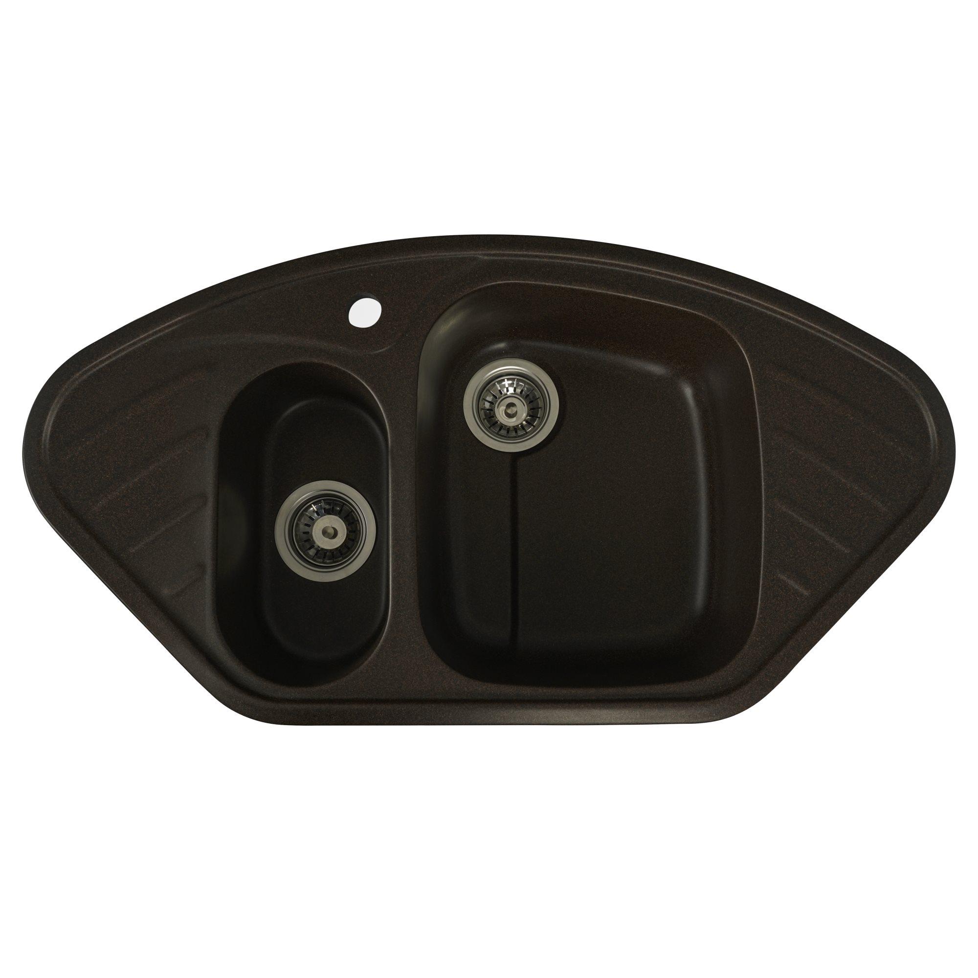 Мойка для кухни гранитная Platinum 9250UW LARGO глянцевая Шоколадный