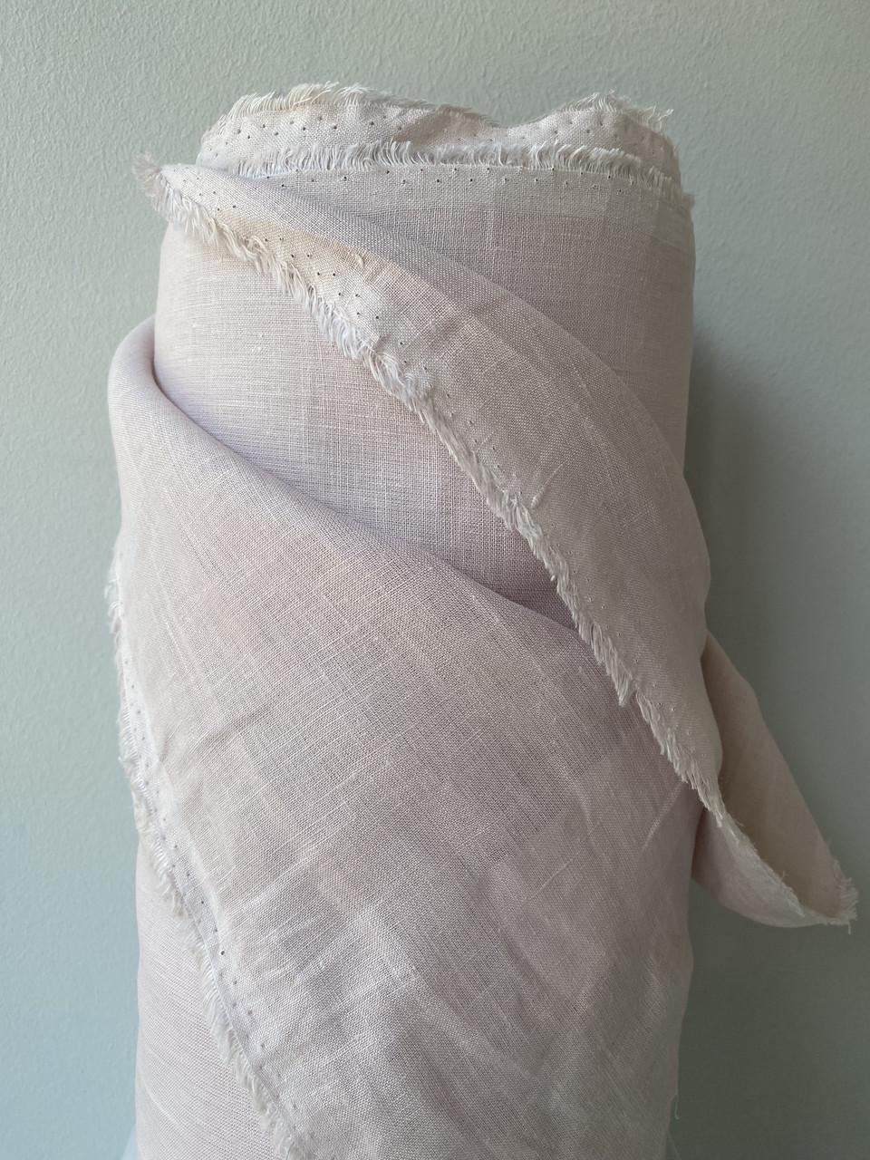 Ткань LINEN PLUS льняная 260 см 1804 Бледно-розовый - фото 4