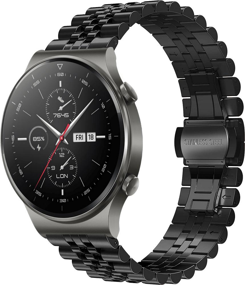 Браслет металлический Stech для Huawei Watch GT 2 Pro Black (26362-2B)