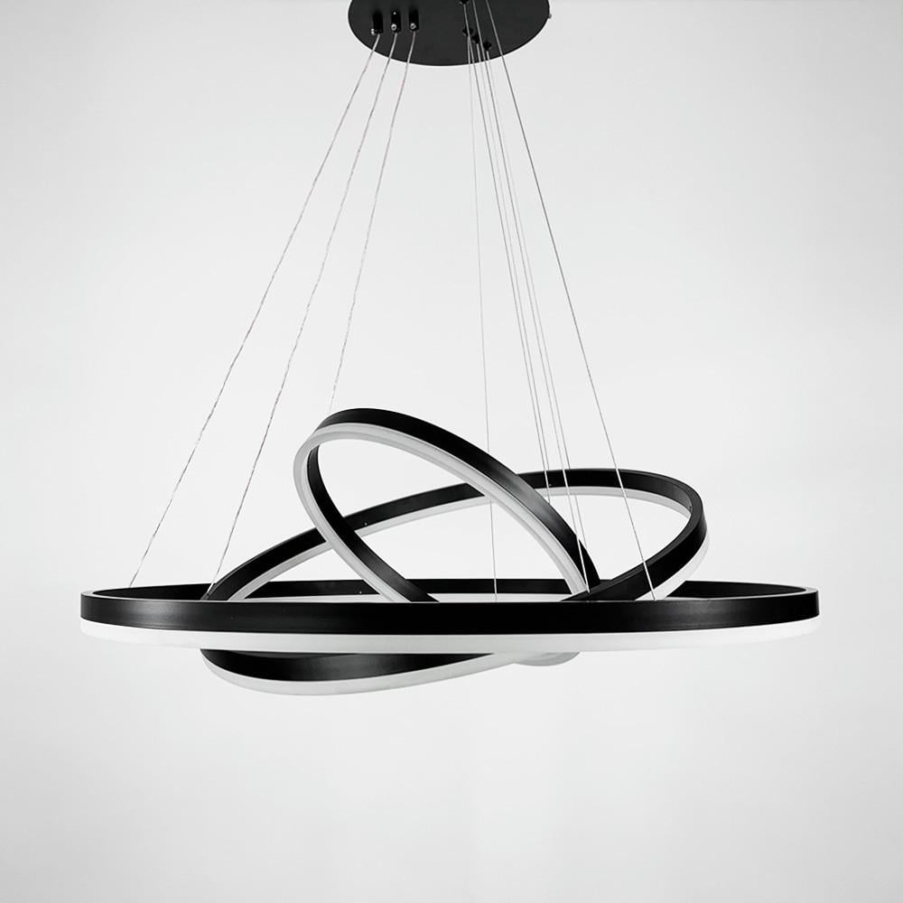 Люстра Led на три кільця 80/60/40 см Чорний (G 68-800+600+400 BK) - фото 2 Люстра Led на три кільця 80/60/40 см Чорний (G 68-800+600+400 BK) - фото 2