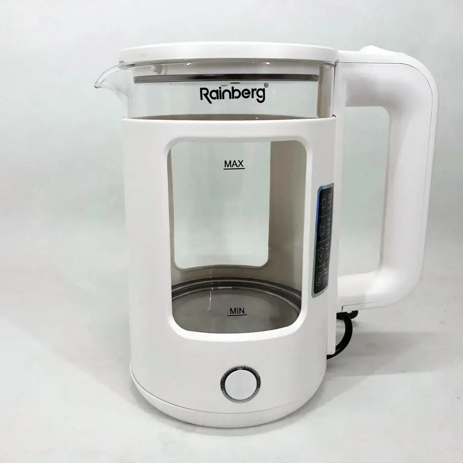Электрочайник стеклянный Rainberg RB-2220 2200 Вт с подсветкой Белый (GR-05133) - фото 2 Электрочайник стеклянный Rainberg RB-2220 2200 Вт с подсветкой Белый (GR-05133) - фото 2