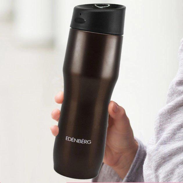 Термос вакуумний Edenberg для кави та чаю 480 мл Коричневий (EB-638) - фото 4 Термос вакуумний Edenberg для кави та чаю 480 мл Коричневий (EB-638) - фото 4