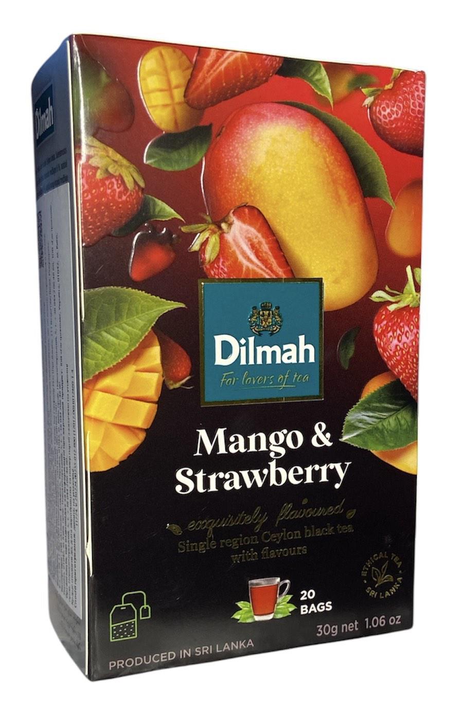 Чай Dilmah Mango & Strawberry Черный со вкусом манго и клубники 20 пакетиков (60529)