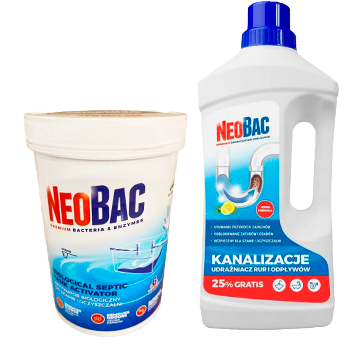 Комплект бактерій для септика NeoBac 600 г з NeoBac Canalization 1 л (11605)