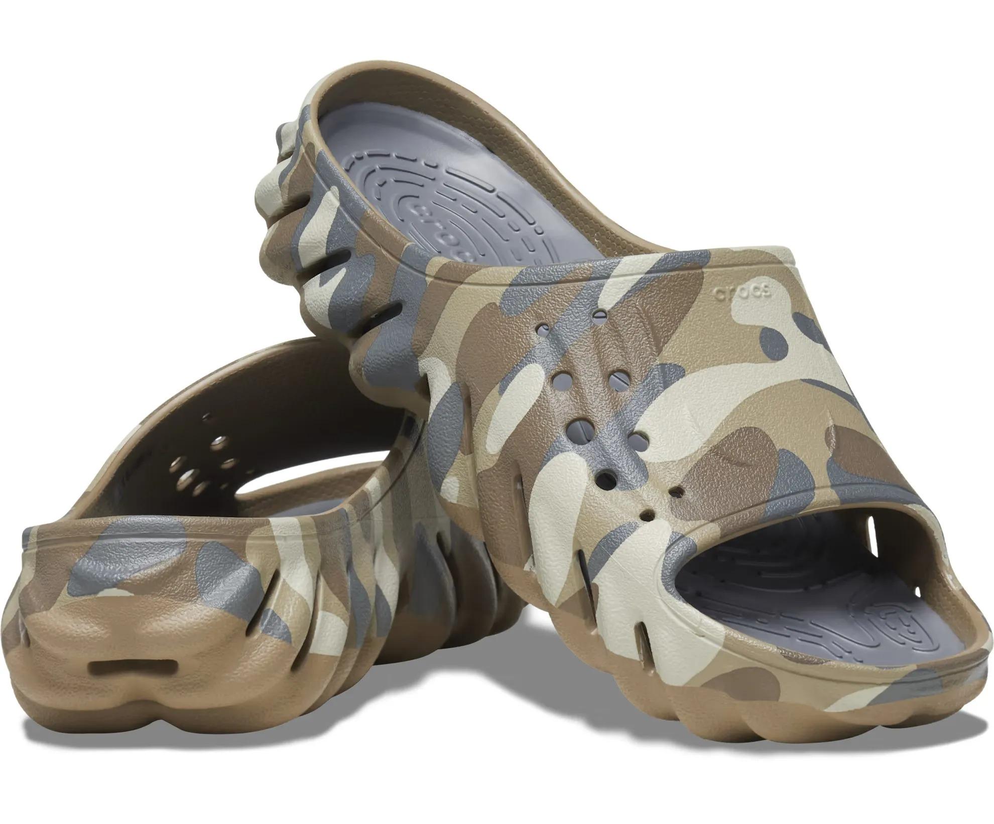 Шлепанцы Crocs Echo Camo Redu Slide р. M8/W10/41 27 см Charcoal (208170) - фото 3