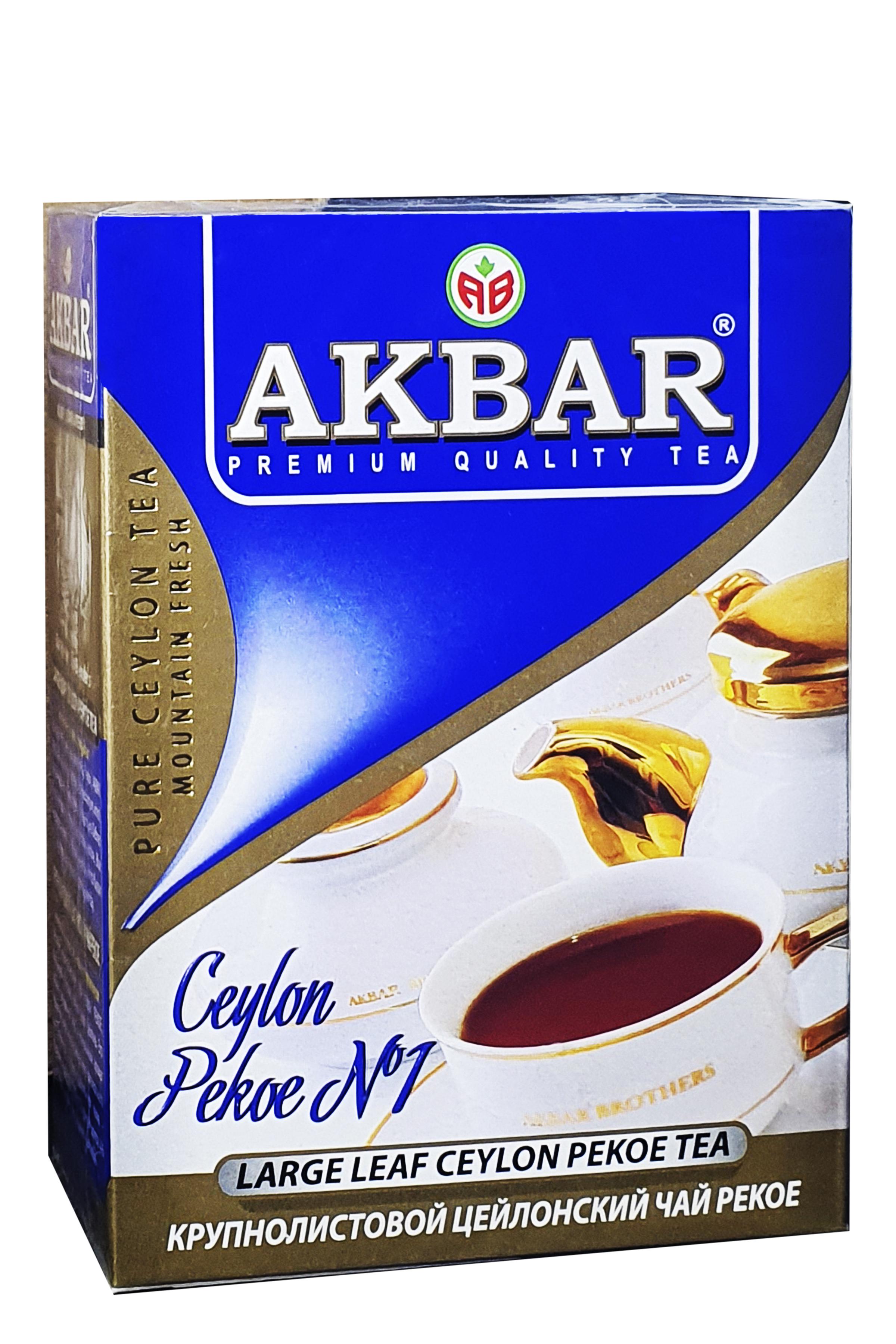 Чай черный Akbar Ceylon Pekoe #1 цейлонский крупнолистовой 100 г (959)