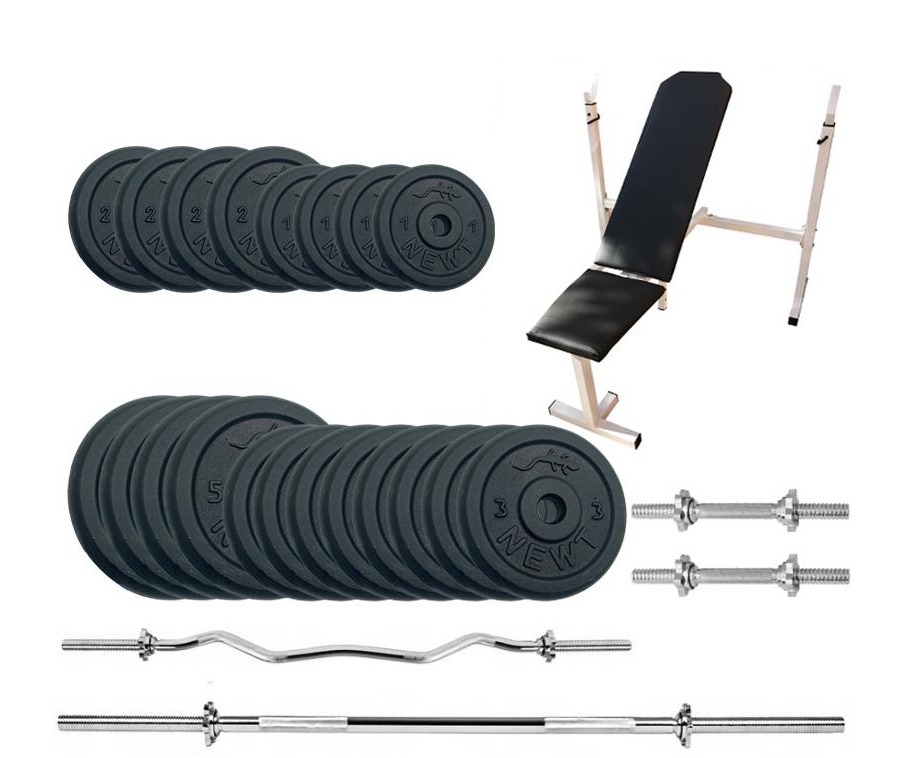 Лава для жиму Newt Gym Set-SKHW Home з набором штанг + гантелі 72 кг (NE-M-SKHW-SET-67)