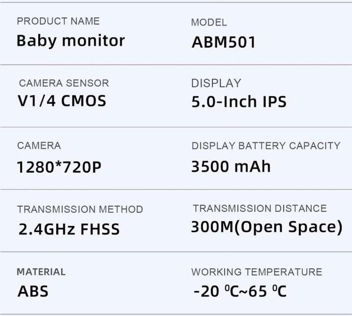 Відеоняня LCD монітором та гнучке кріплення/датчиком звуку з USB 5" (ABM501) - фото 5