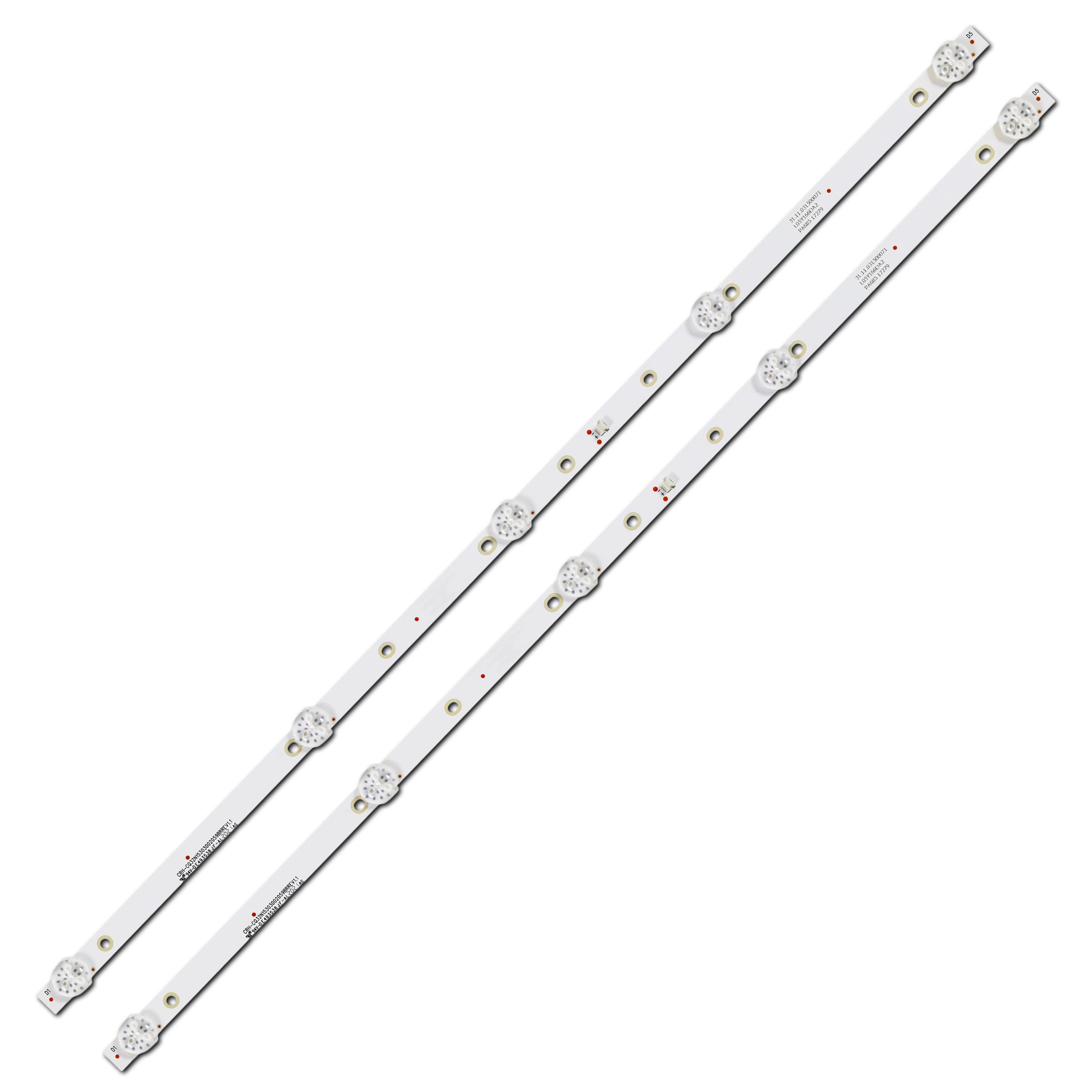 Комплект LED підсвітки для TV CRH-CQ32N15303002059BRREV1.1 KJ320M21 KJ32D05-ZC62AG-02/3 303KJ320053 303KJ320054 32“ 2 шт. (ART-15180)