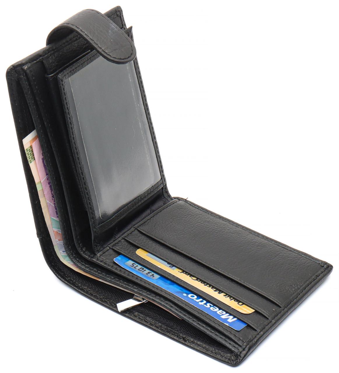 Портмоне мужское портмоне ST Leather из натуральной кожи с фиксацией Черный (ST103) - фото 6 Портмоне мужское портмоне ST Leather из натуральной кожи с фиксацией Черный (ST103) - фото 6