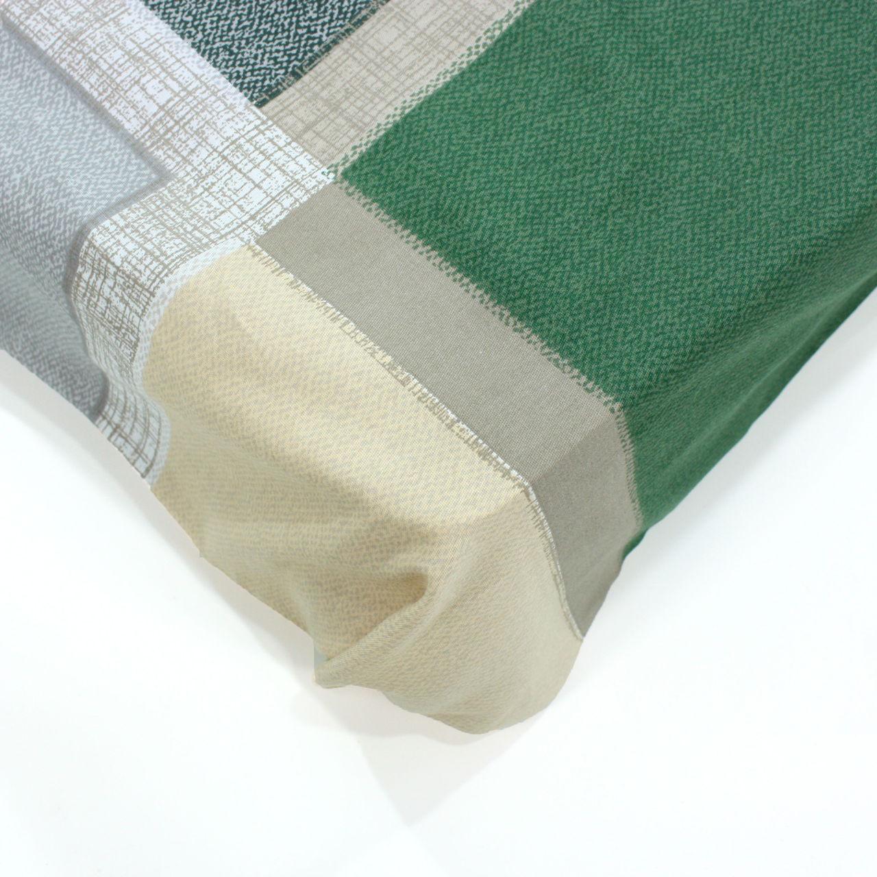 Простыня на резинке С0212 140х200 см Зеленый/Бежевый/Серый (156799)
