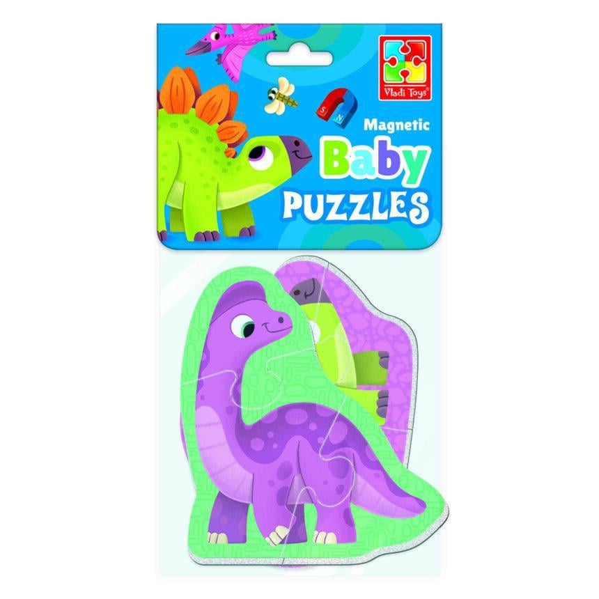 Пазли бебі магнітні Vladi Toys Динозаври 2 шт. (VT3208-21)