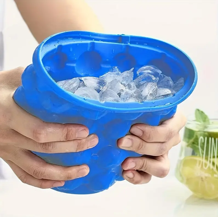 Форма для льоду силіконова Ice Cube Maker Genie Синій - фото 5 Форма для льоду силіконова Ice Cube Maker Genie Синій - фото 5