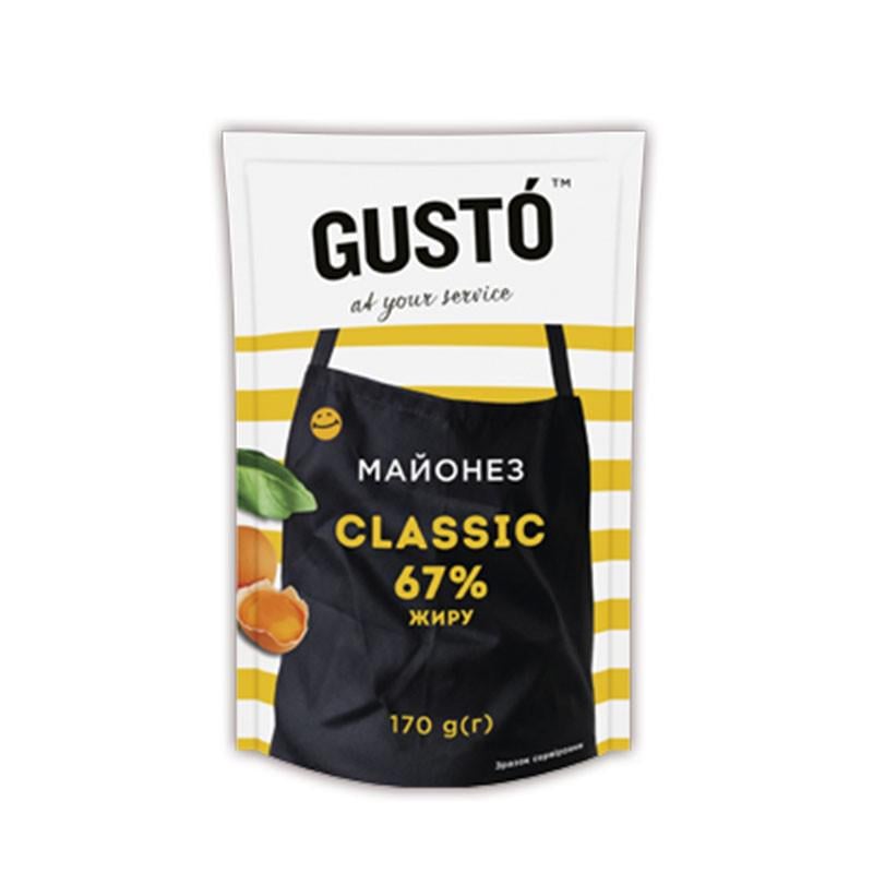Майонез Gusto Classic 67% 170 г