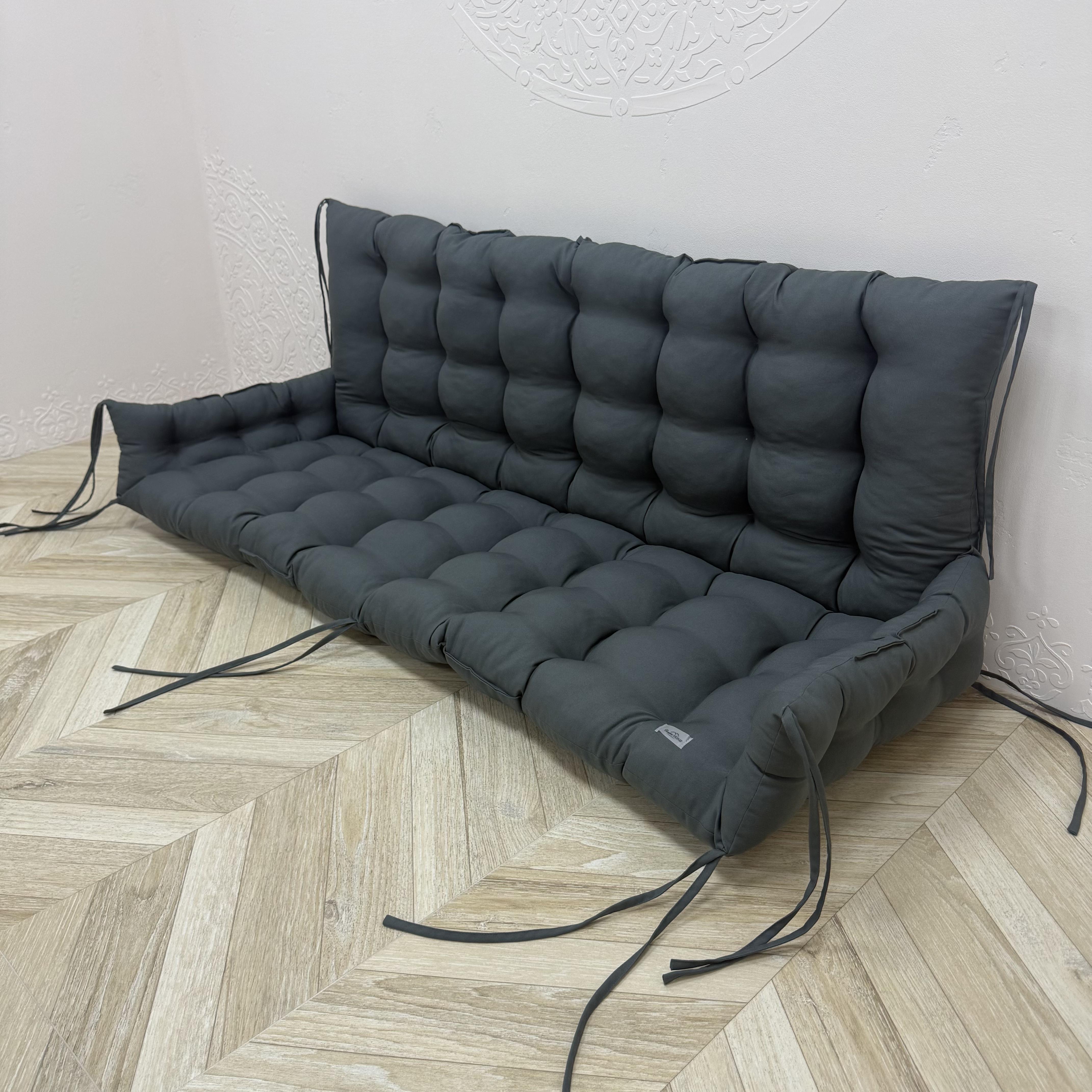 Подушка Сomfort Home с бортами габардин на поддоны/качели/каркасы/садовая мебель 150х50х50х20 см