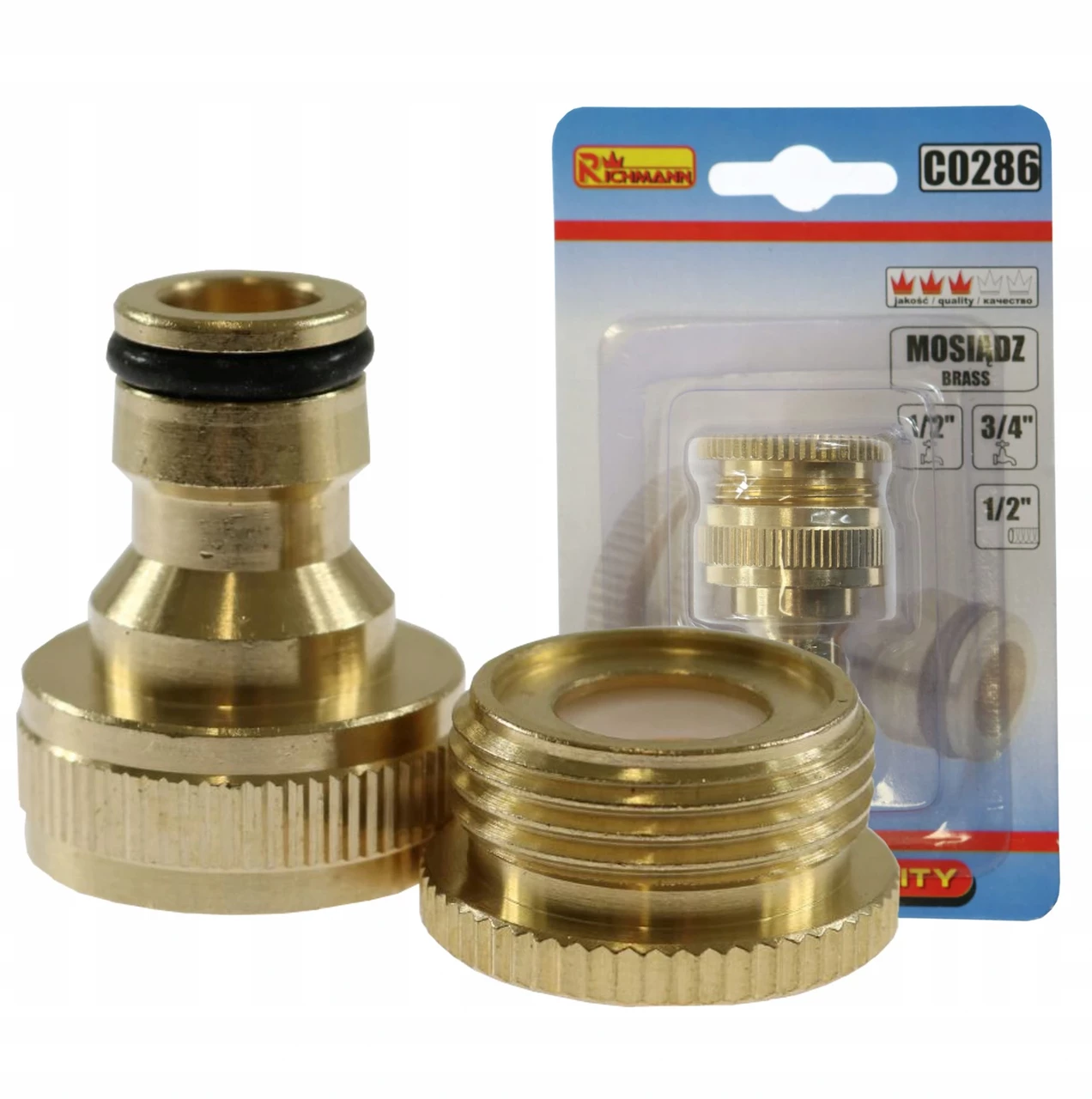 З'єднувач для шланга Forester латунь 1/2-3/4' (C0286)