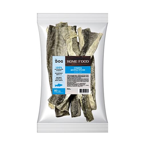 Лакомство для собак Сушеная шкурка трески Medium HOME FOOD For DOG 80 г