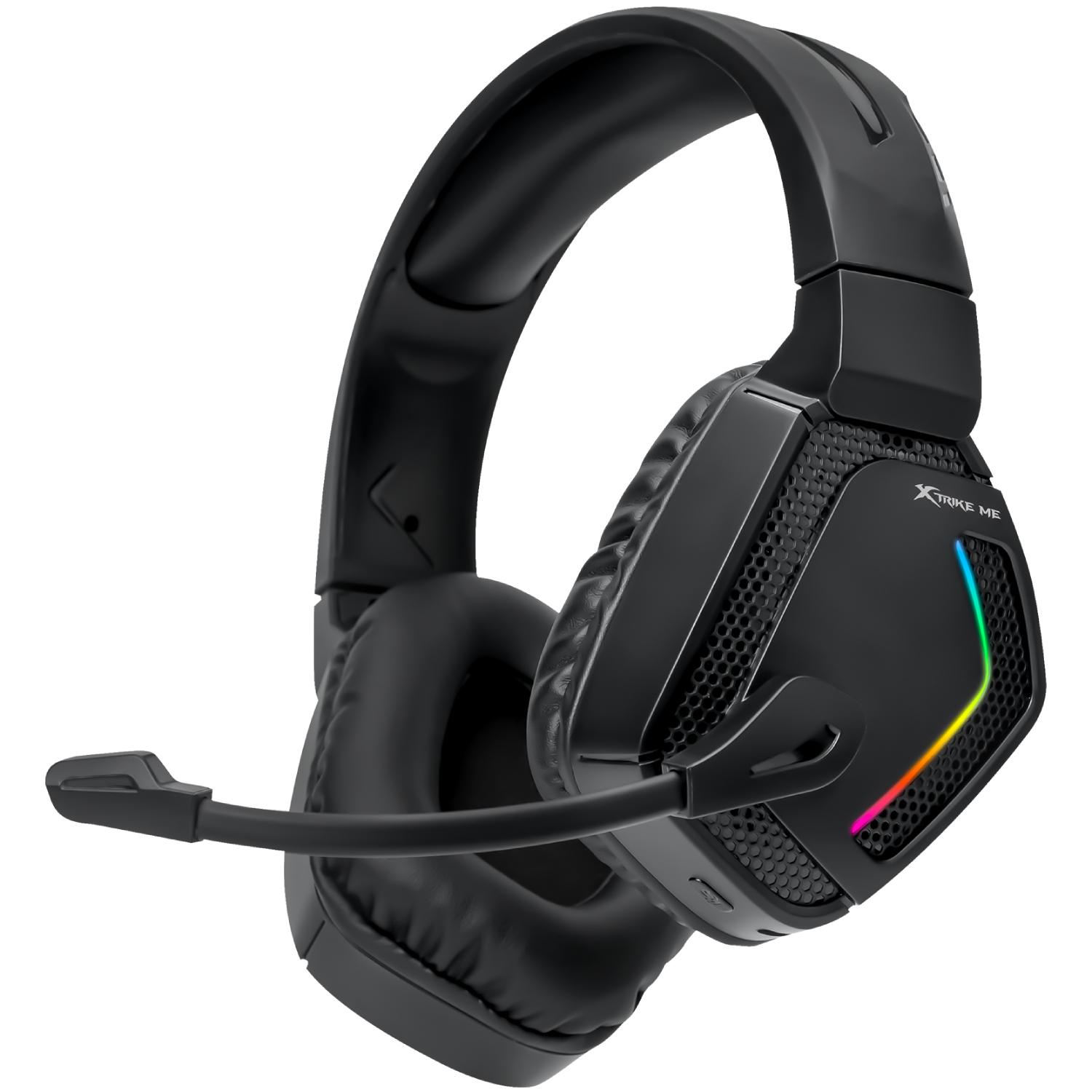 Наушники беспроводные игровые XTRIKE ME GH-512W XBOX/PS/PC Bluetooth 2,4G 3,5 мм RGB Black (GH-512W)