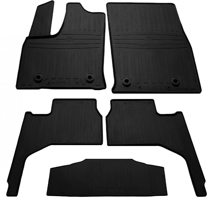 Коврики резиновые Stingray для Toyota Land Cruiser 300 2021- special design 2017 with plastic clips TL 5 шт. (1022585)
