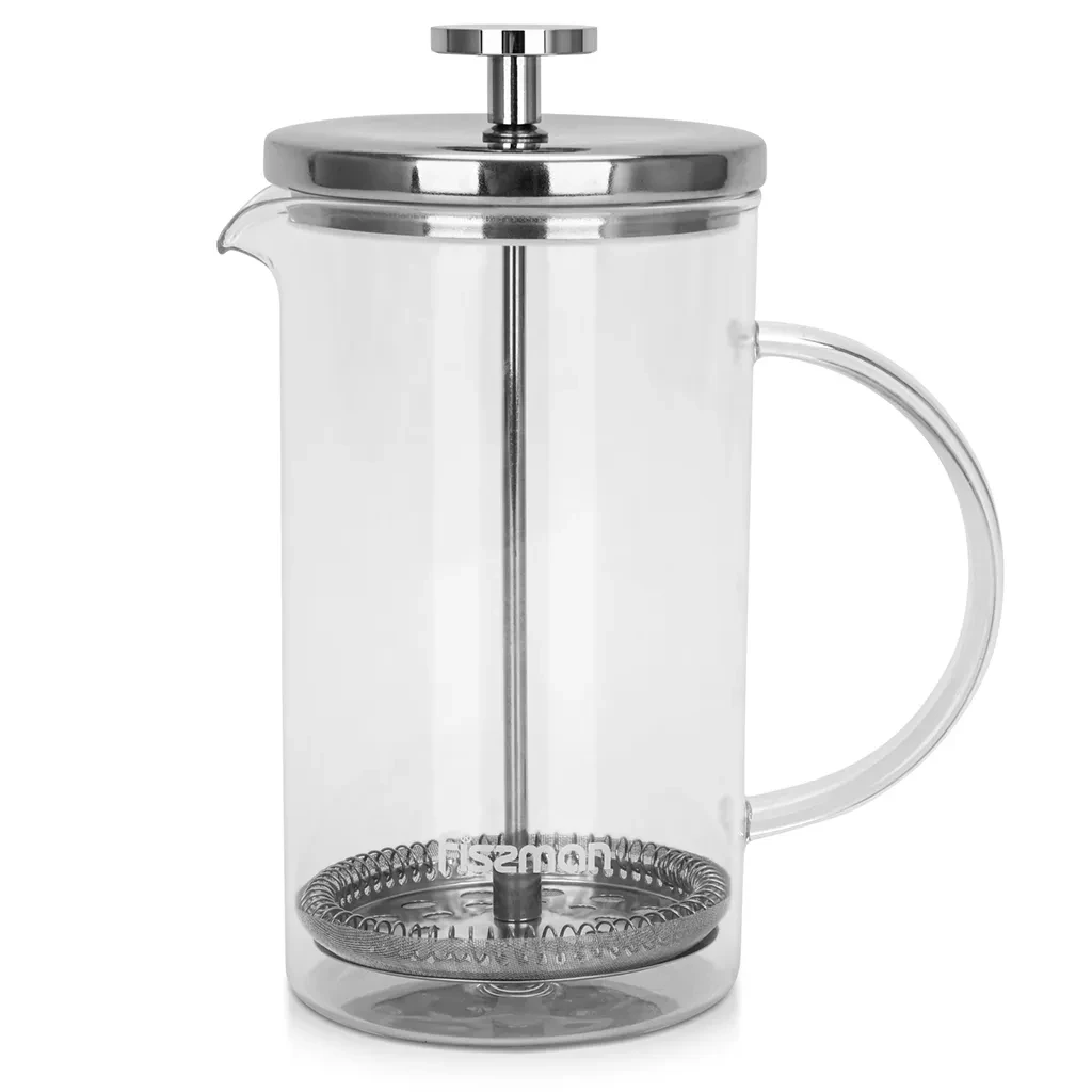 Френч-прес з поршнем Fissman Affogato 13,5x8,5x18 см 600 мл із боросилікатного скла (9098) - фото 2 Френч-прес з поршнем Fissman Affogato 13,5x8,5x18 см 600 мл із боросилікатного скла (9098) - фото 2